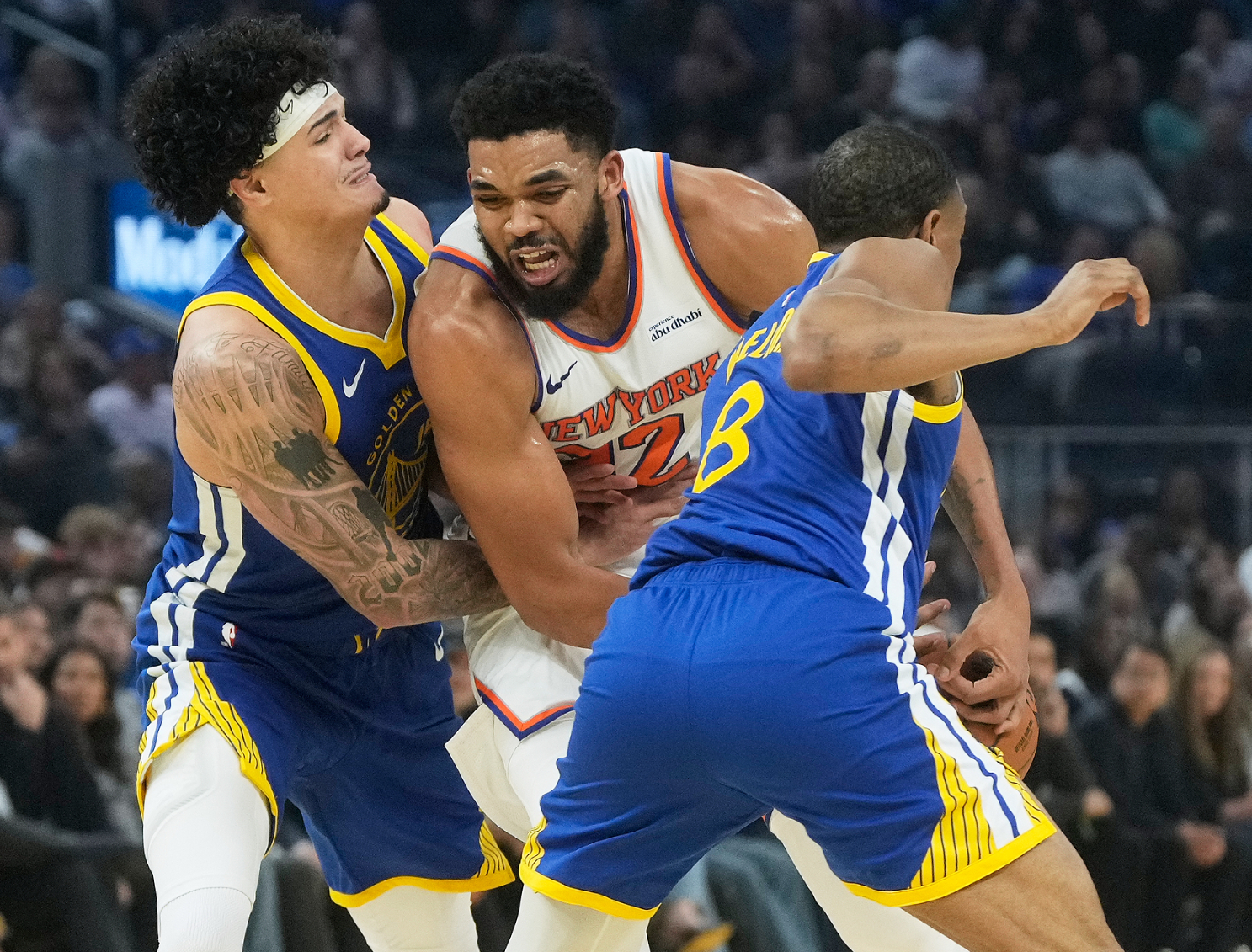 7M比數-勇士取二连胜！新三巨80+12三分太猛 库里下半场18分发威引一波流